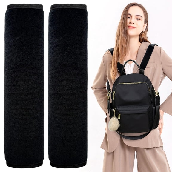 2 Pack Soft Seat Belt Shoulder Pads, 9.84 x 2.68 Inch Multi Functional Comfort Strap Cushion Cover, Non Slip Protective Sleeve for Car Seat Belts Backpack Luggage Bag Strap Vehicle