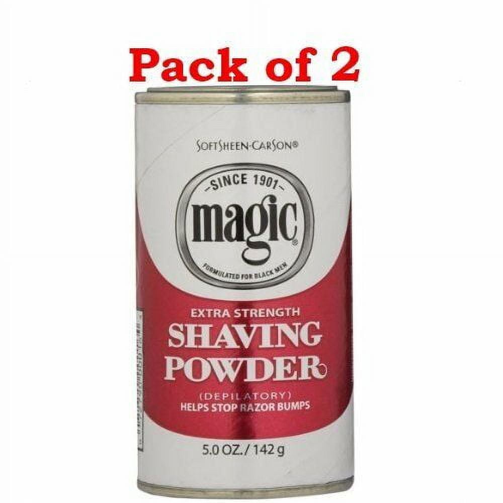 2 Pack - SoftSheen-Carson Magic Extra Strength Shaving Powder, Razorless Shaving for Textured Beards, 5 oz