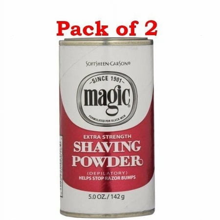 Magic Extra Strength Shaving Powder Razorless Shaving Depilatory, 5Oz, 2-Pack