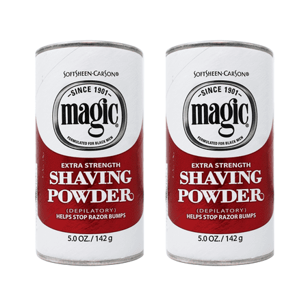 2 Pack - SoftSheen-Carson Magic Extra Strength Shaving Powder, Razorless Shaving for Textured Beards, 5 oz