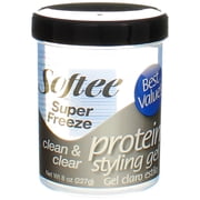 Softee Super Freeze Protein Styling Gel 8 oz Pack of 2