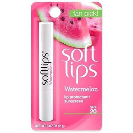 2 Pack Softlips Protectant/Sunscreen SPF 20, Watermelon, 0.7 Ounce
