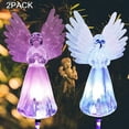 thumbnail image 1 of Syenll Solar Angel Lights, 2 Pack Solar Garden Light Outdoor, LED Decorative Soalr Light for Grave Cemetery Memorial Gifts, 1 of 8