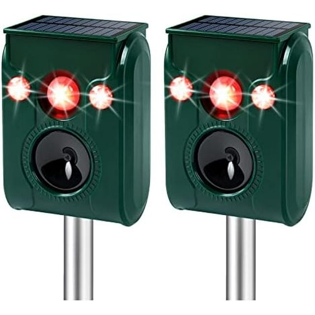 2 Pack Solar Animal Repellent, Ultrasonic pest Repeller, Repellent