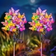 thumbnail image 1 of 2 Pack Solar Butterfly Stake Lights, Solar Garden Lights with 44 LED 34 Butterfly Solar Lights for Garden Yard Patio Lawn Outdoor Decor Waterproof (Colorful Butterfly Colorful Light), 1 of 6