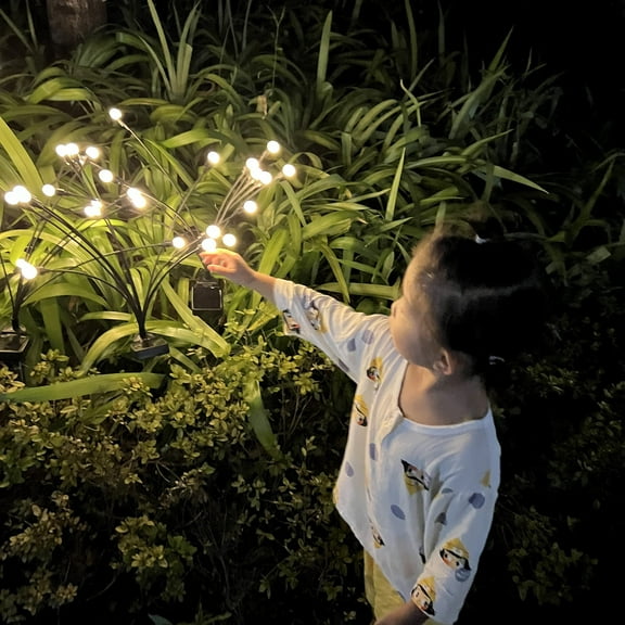2 Pack Solar Garden Firefly Lights - 6LED Solar Swaying Light, Firefly Lights,Sway by Wind, Solar Outdoor Lights,Solar Garden Decorative Lights Yard Patio Pathway Vest Pathway Garden Decor