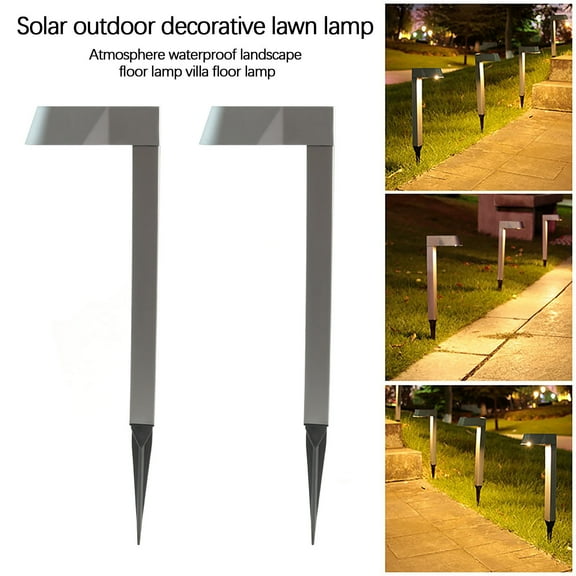 2-Pack Solar Garden Lights, LED Outdoor Decorative Solar Powered Lights for Yard and Pathway, Weatherproof Solar Lights for Landscaping and Party Decor