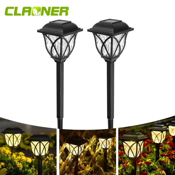 2 Pack Solar Garden Lights Outdoor Yard Patio Landscape Walkway Pathway Decor Us