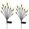 thumbnail image 1 of GLUAAE 2 Pack Solar Garden Lights, Starburst Swaying Light, Outdoor Decorative Solar Lights, Warm White 10 LED Path Lights for Patio Yard Decoration, 1 of 8