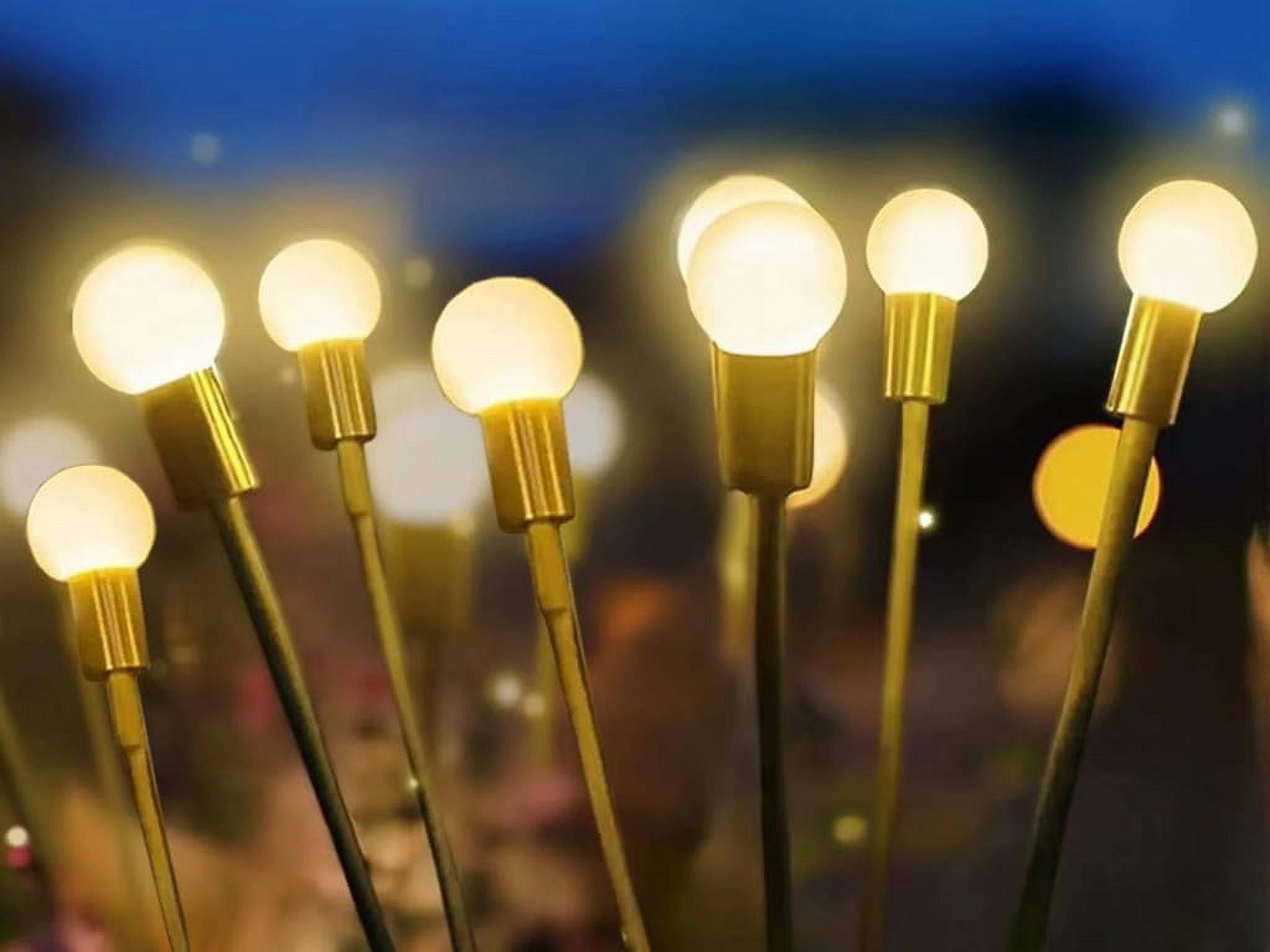 2 Pack Solar Garden YPF5 Lights，16 LED Solar Firefly Outdoor Waterproof