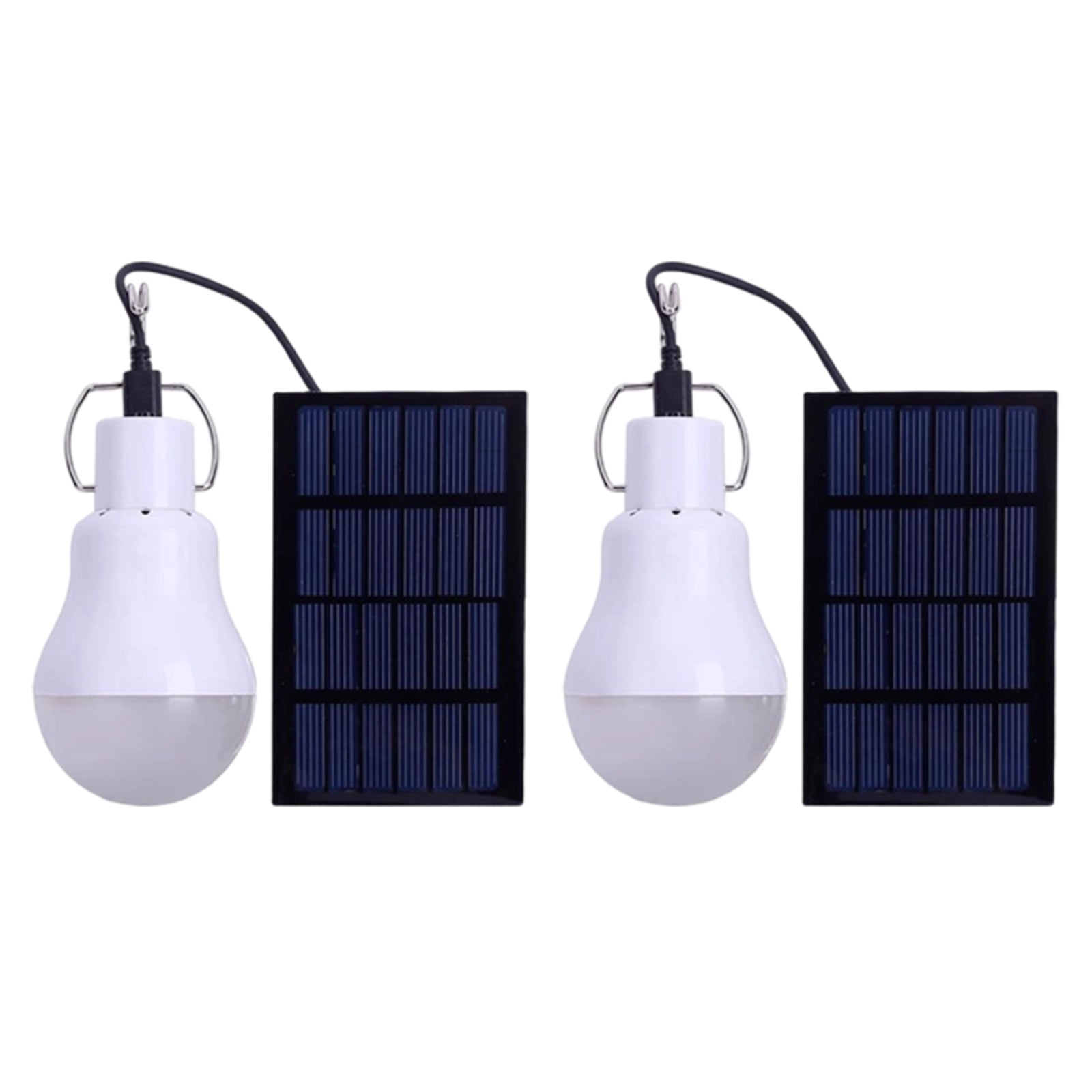 2 Pack Solar LED Light Bulbs, USB Rechargeable Portable Reliable ...