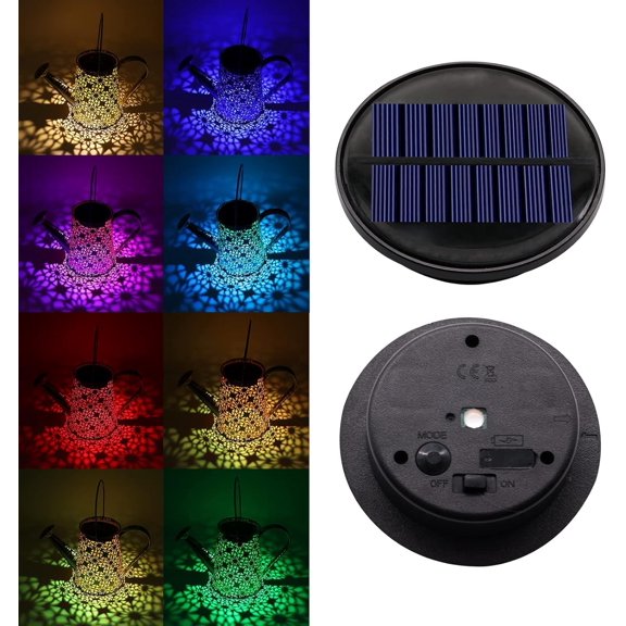 2 Pack Solar Lantern Replacement Kit, 8 Color 3.74" Solar Light Parts, Waterproof LED, 10 Lumens