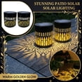 2 Pack Solar Lanterns Outdoor – Mandala Pattern Warm Light, Hanging ...