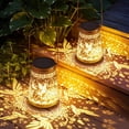 thumbnail image 1 of 2 Pack Solar Lanterns Outdoor Waterproof Birthday Gifts for Women Mom Grandma, Hollowed-Out Metal Hummingbird Hanging Solar Lantern Lights Outdoor Decor, 2 Modes Lights Decor for Yard, Patio, 1 of 5
