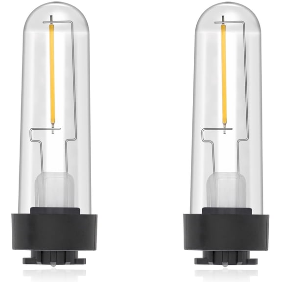 2-Pack Solar Light Replacement Bulbs, Warm White 3000K LED, DC 3V 0.5W Replacement Bulbs for Outdoor Garden, Yard, Patio, Pathway and Landscape Lights