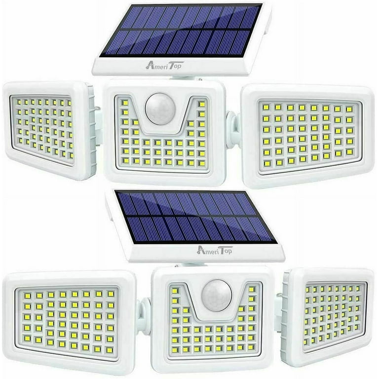 2 Pack - Solar Lights Outdoor, 800LM Wireless LED Solar Motion Sensor Lights Outdoor; 3 Adjustable Heads, 270° Wide Angle Illumination, IP65 Waterproof, Security LED Flood Light 2 Pack - Solar Lights Outdoor, 800LM Wireless LED Solar Motion Sensor Lights Outdoor; 3 Adjustable Heads, 270° Wide Angle Illumination, IP65 Waterproof, Security LED Flood Light