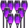 thumbnail image 1 of 8 Packs Solar Tiki Torch Lights with Flickering Flame, Waterproof H-alloween Solar Lights Outdoor, Solar H-alloween Pathway Lights, H-allowee Decor Lights for Garden, Lawn, Patio, Yard, 1 of 8