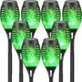 thumbnail image 1 of 8 Packs Solar Tiki Torch Lights with Flickering Flame, Waterproof H-alloween Solar Lights Outdoor, Solar H-alloween Pathway Lights, H-allowee Decor Lights for Garden, Lawn, Patio, Yard, 1 of 8