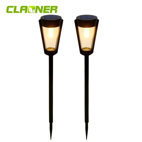 2 Pack Solar Lights Outdoor, Solar Pathway Lights Auto On/Off Waterproof Garden Landscape Lighting for Path, Yard, Walkway, Driveway Decor