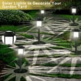thumbnail image 1 of 2 Pack Solar Lights Outdoor Waterproof - IP65 Solar Powered LED Garden Lights for Patio, Yard, Pathway | Black ABS Plastic | Auto On/Off | 39cm Height | Weather Resistant Landscape Lighting, 1 of 7