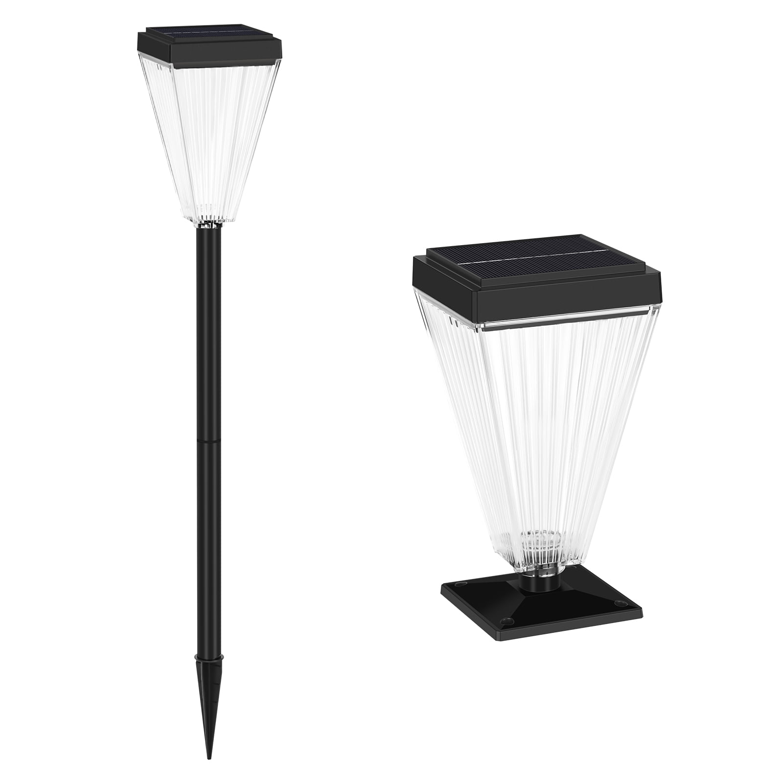 2 Pack Solar Pathway Lights Outdoor Solar Garden Lights for Patio Yard