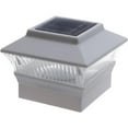 thumbnail image 2 of Relightable Set Of 6 Solar Post Caps For 4x4 Fence Posts - Square, White, Dusk-to-Dawn LED 2 of 6