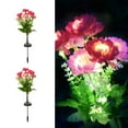 thumbnail image 1 of 2 Pack Solar-Powered LED Floral Floor Lamps, 24in Weatherproof Outdoor/Indoor Decor with 600mAh Battery & Solar Panel for Garden, Patio, Christmas Party, Holiday Decoration, 1 of 6