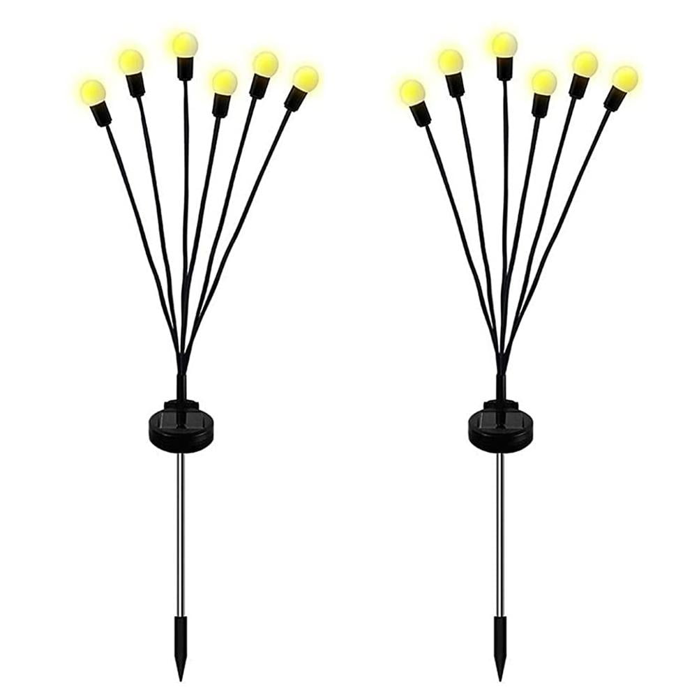 2 Pack Solar Powered LED Pendant Lights Firefly Lights Outdoor Solar