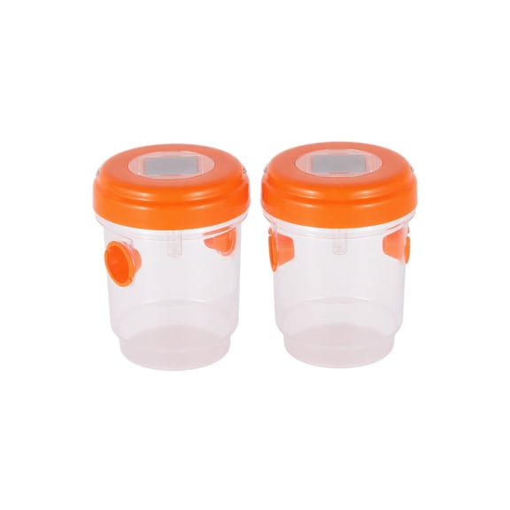 2-Pack Solar Powered Wasp Trap, Orange Reusable Hornet & Yellow Jacket Catcher, Waterproof Outdoor Insect Trap for Garden Patio & Backyard