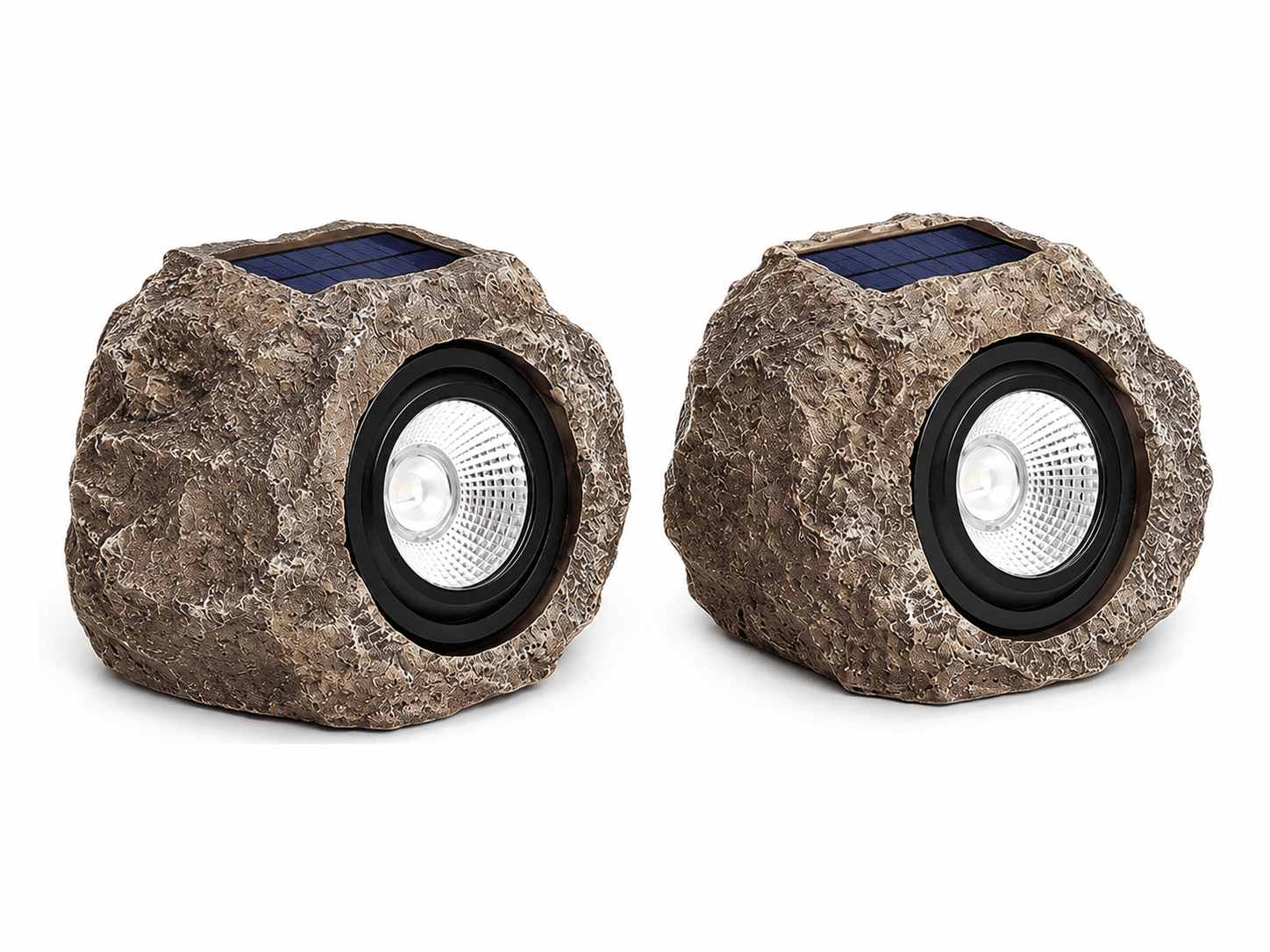 Kanstar Outdoor Solar Rock Lights, IP65 Waterproof LED Landscape Spotlights for Garden, Yard, Patio, and Pathway, Warm White (2-Pack)