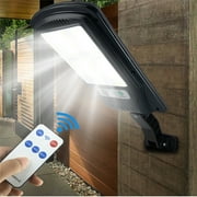 2 Pack Solar Street Lights, 1500W PIR Motion Sensor Solar Street Wall Lights with Remote Control, Street Patio Solar Lamp, IP67 Waterproof