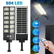 2-Pack Solar Street Lights Outdoor Waterproof,Kepeak 6500K 6000LM Outdoor LED Street Light Dusk to Dawn, Motion Sensor LED Wide Angle Lamp with Remote Control for Parking Lot Yard