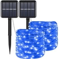 thumbnail image 1 of 2 Pack Solar String Lights Outdoor Waterproof 33ft 100 LED 8 Modes Copper String Lights Fairy Lights for Christmas Garden Patio Fence Balcony Outdoors Decor, 1 of 7