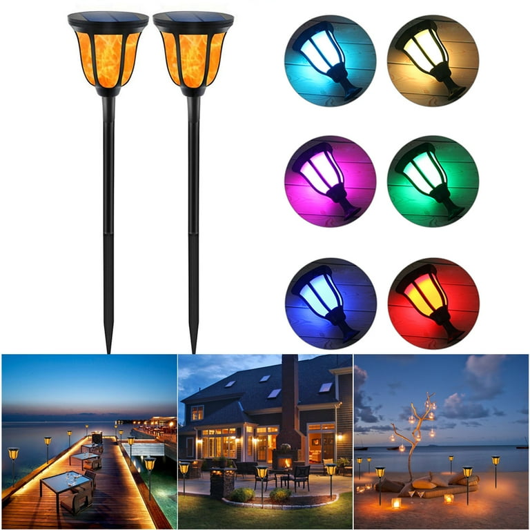 2-Pack: Solar Torch Lights Outdoor 2-Pack: Solar Torch Lights Outdoor