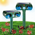 thumbnail image 1 of 2 Pack Solar Ultrasonic Animal Repeller Outdoor with Motion Sensor for Skunk Raccoon Rabbit Squirrel Pest Repellents for Yard Garden Lawn, 1 of 8