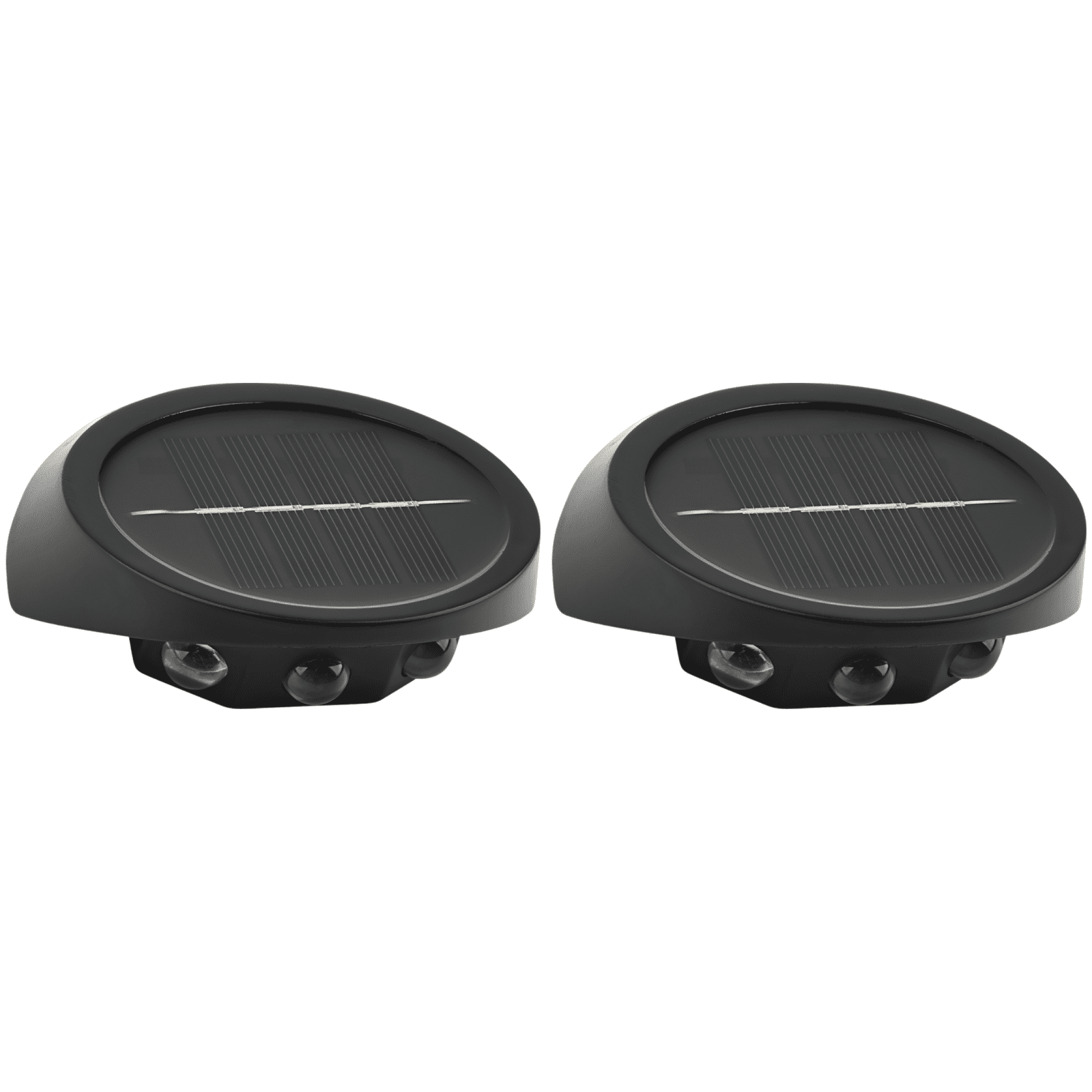 2 Pack Solar Wall Lamps Outdoor, 3 LED Convex Lens Wall Washer ...