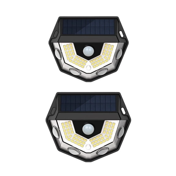 2 Pack Solar Lights Outdoor, Motion Sensor, IP65 Waterproof, Warm White, For Garden, Yard & Patio
