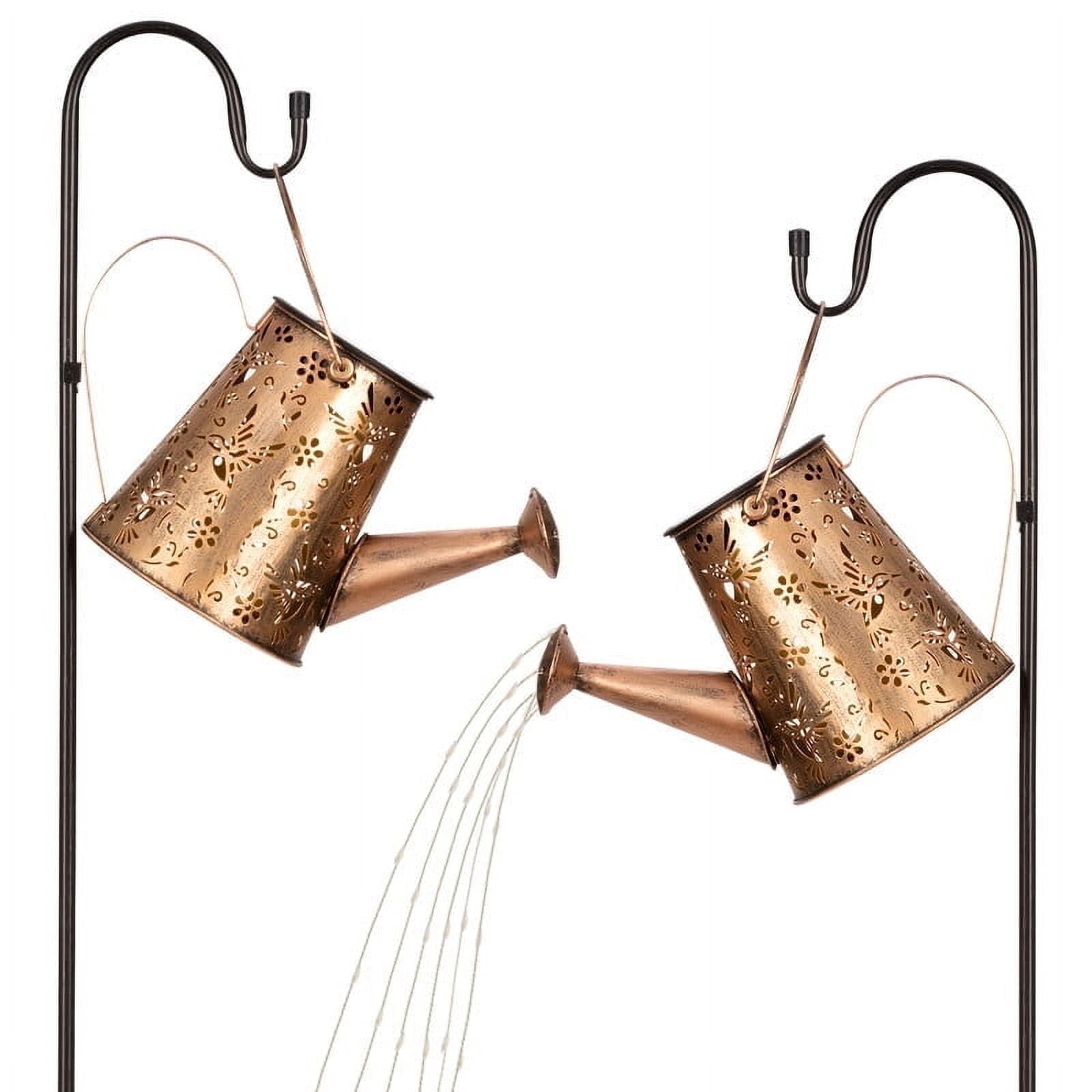 2-Pack Solar Watering Can Lights, Waterproof Outdoor Garden Decor for Patio, Pathway and Yard