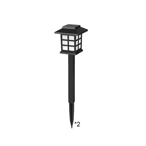 2-Pack Solar Yard Lights - Waterproof LED Outdoor Lanterns for Garden Pathways and Patios, Durable ABS Material, Automatic Charging, All-Weather Performance,Yellow