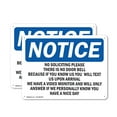 thumbnail image 1 of (2 Pack) No Soliciting Please There Is No Door Bell OSHA Notice Sign 10 Inch X 7 Inch Plastic Sign, Weather Resistant, UV Protected for Workplace, Business, and Construction Site, Made, 1 of 8