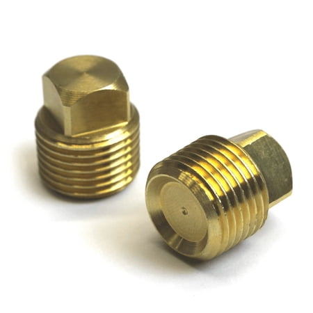 2 Pack Solid Brass Boat Hull Spare Garboard Drain Plug Sea Ray Bayliner Larson