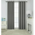 thumbnail image 1 of 2 Pack: Solid Colored 100% Energy Saving Hotel Max Blackout Thermal Curtain Panels - Charcoal Gray, 84 in. Long, 1 of 5