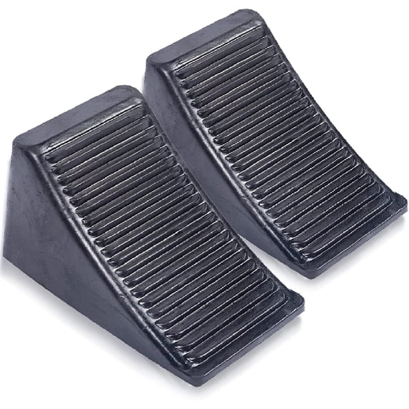 2 Pack Solid Rubber Heavy Duty Wheel Chock, Premium Chock for Car ...