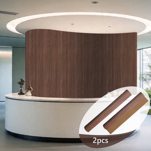 2-Pack Solid Wood Acoustic Wall Panels-White Oak/Walnut, Covers 16 Ft, For Living Rooms, Column Wraps, Custom Volumetric Density is 179 kg/m