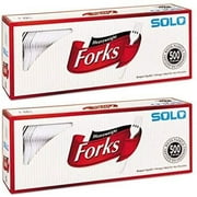 2 Pack | Solo Plastic Fork, Heavyweight, White, 500 ct