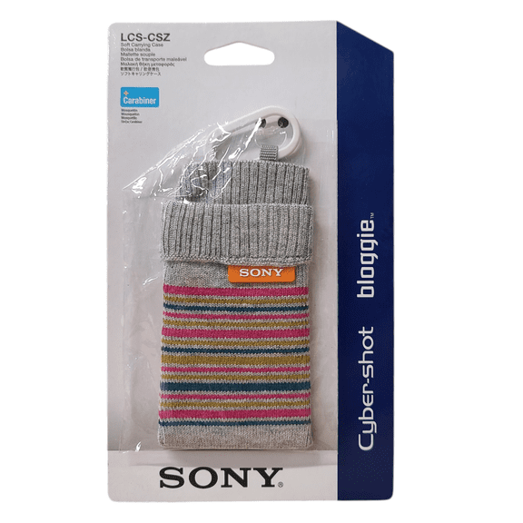 2 Pack Sony Sock-Like Case - Gray with Multi-Color Stripes