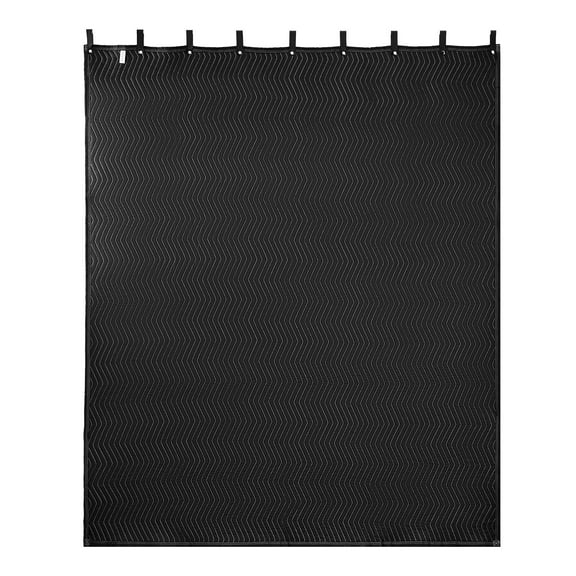 2 Pack Soundproof Blankets 96 x 80 Inches with Grommets Black Studio Curtains for Window Door Light Blocking Music Recording