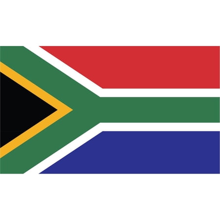 2-Pack South Africa Flag Decal Sticker | 5-Inches By 3-Inches | Laminated Vinyl Decal | PDS535