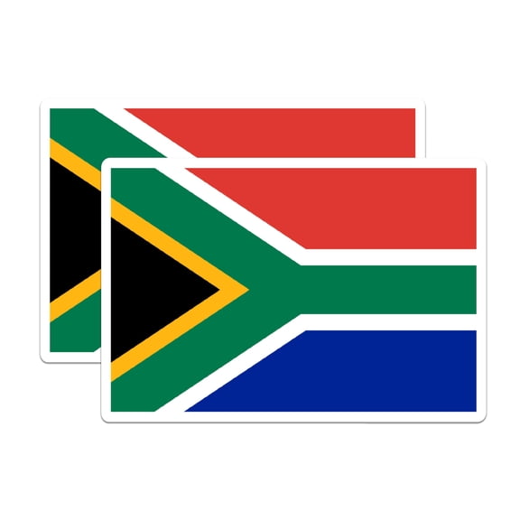 (2 Pack) South Africa World Flag Magnets - Pride - 5 Inches On Longest Side - Premium Magnet - Choose from Over 200 Countries - for Cars, Refrigerators, Toolboxes, Lockers - Made in USA - MAG0979