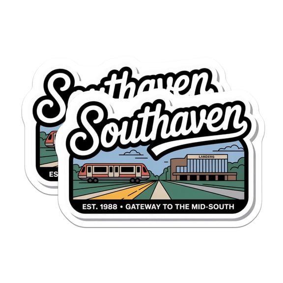 (2 Pack) Southaven Mississippi Magnets - Landers Center Magnet - Gateway to The Mid South - 5" On Longest Side - Premium Magnet - for Cars, Refrigerators, Toolboxes, Lockers - Made in USA - MAG18189